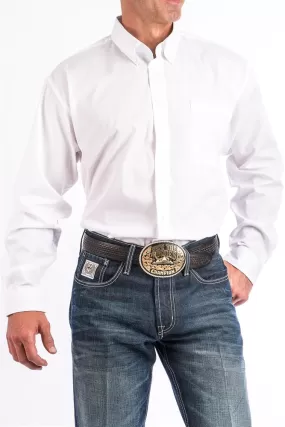 Cinch Mens Solid White Shirt