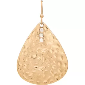 Gold Cry Hammered Teardrop Earrings