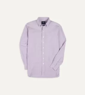 Lilac Cotton Oxford Cloth Button-Down Shirt