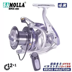 Long Shot Spinning Fishing Reel 12 1BB High Speed 4.6:1 25KG Max Drag Fish Reels Trolling Surf Metal Spoon Moulinet Peche