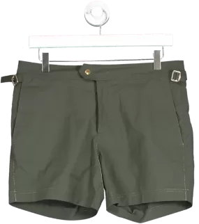 Tom Ford Green Straight Leg Short Leg Swim Shorts W32