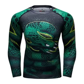 Viper Snake Compression 'Fangs' Elite Long Sleeve Rashguard